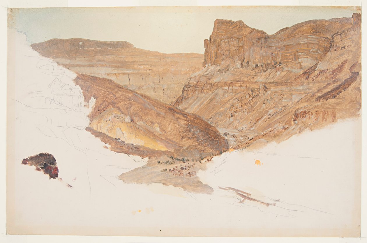 Górski Potok, Dolina Jemenu, Palestyna, 1868. autorstwa Frederic Edwin Church