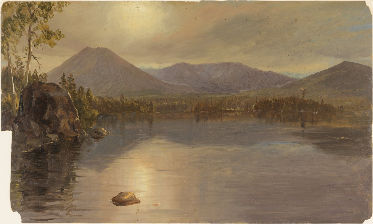 Góry Katahdin i Turner z jeziora Katahdin, Maine autorstwa Frederic Edwin Church