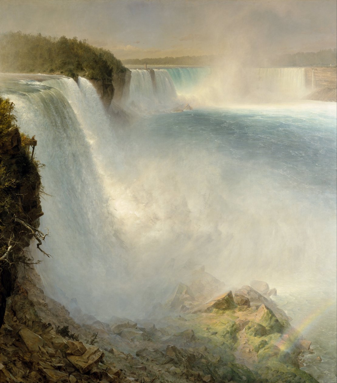 Wodospad Niagara od strony amerykańskiej autorstwa Frederic Edwin Church
