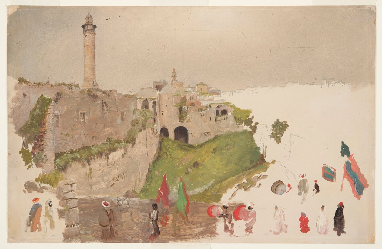 Parada wkraczająca do miasta, Jaffa autorstwa Frederic Edwin Church