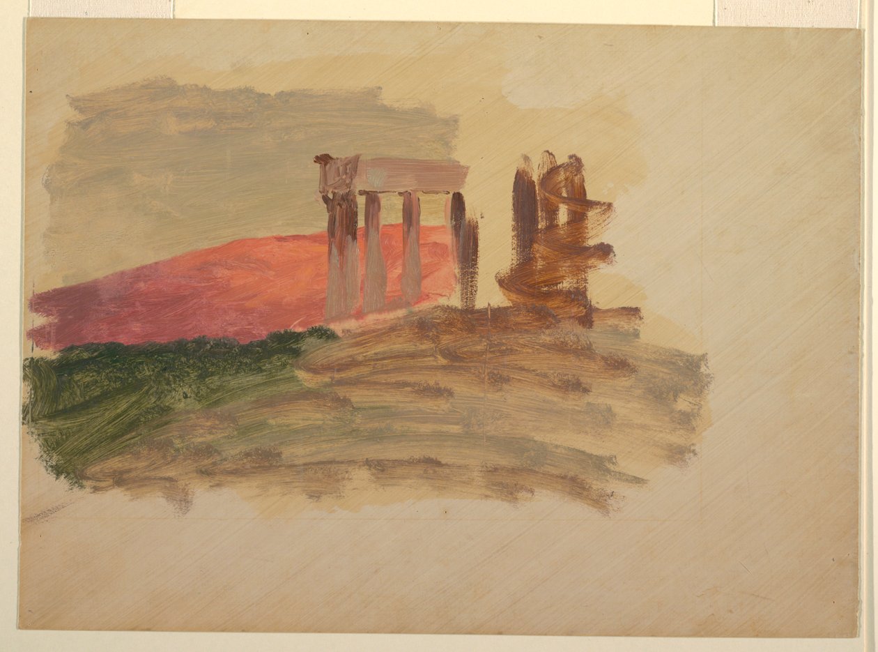 Szybki szkic świątyni w Koryncie autorstwa Frederic Edwin Church