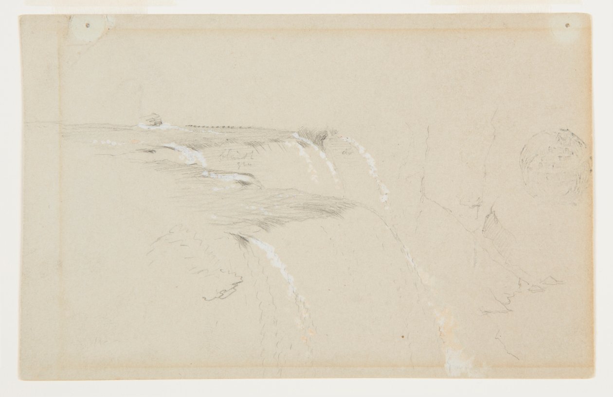 Krawędź amerykańskiego wodospadu, rzeka Niagara autorstwa Frederic Edwin Church