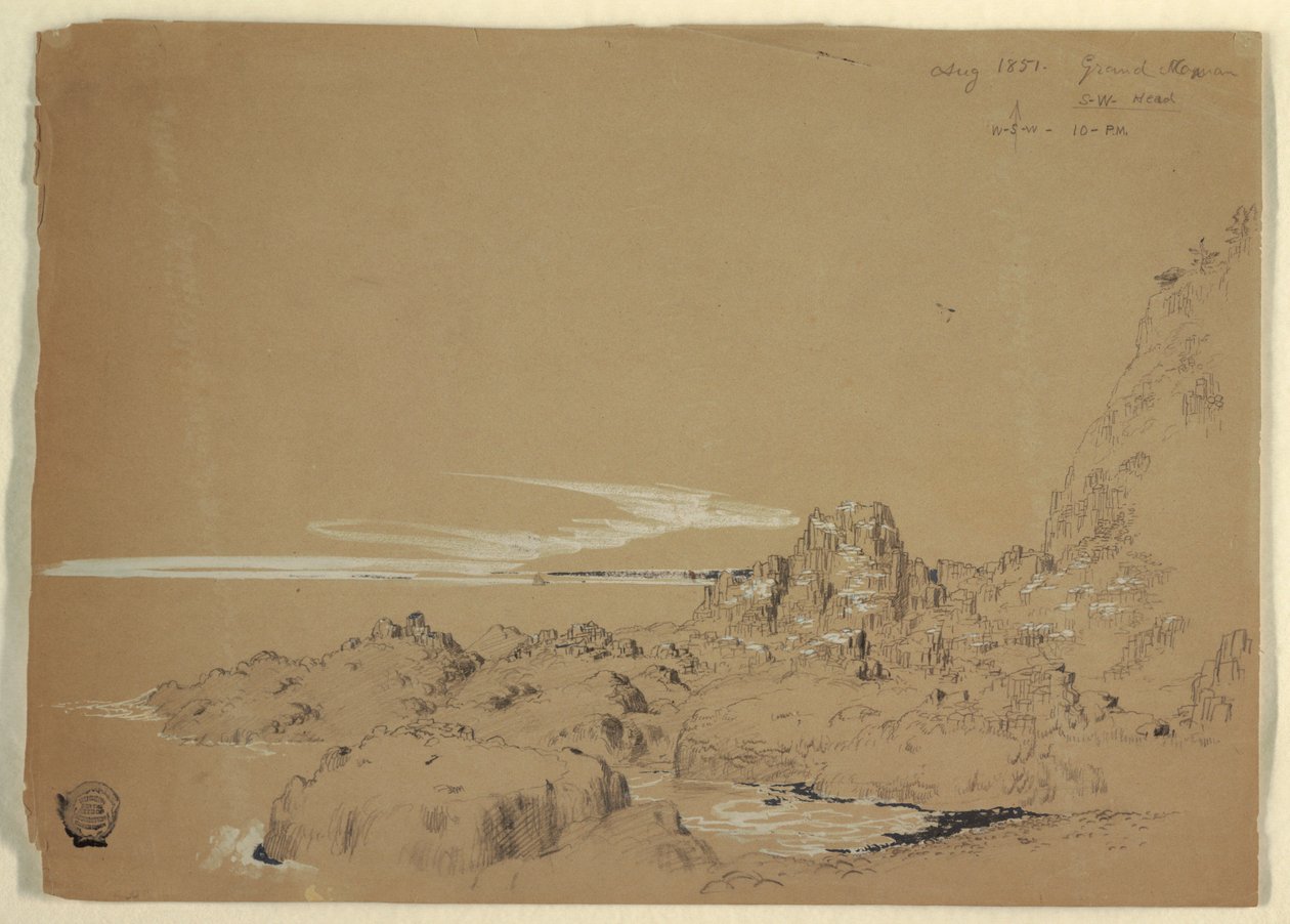 Skaliste Wybrzeże, Grand Manan, Kanada autorstwa Frederic Edwin Church