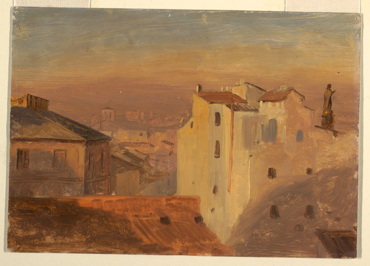 Dachy, Rzym, Włochy autorstwa Frederic Edwin Church