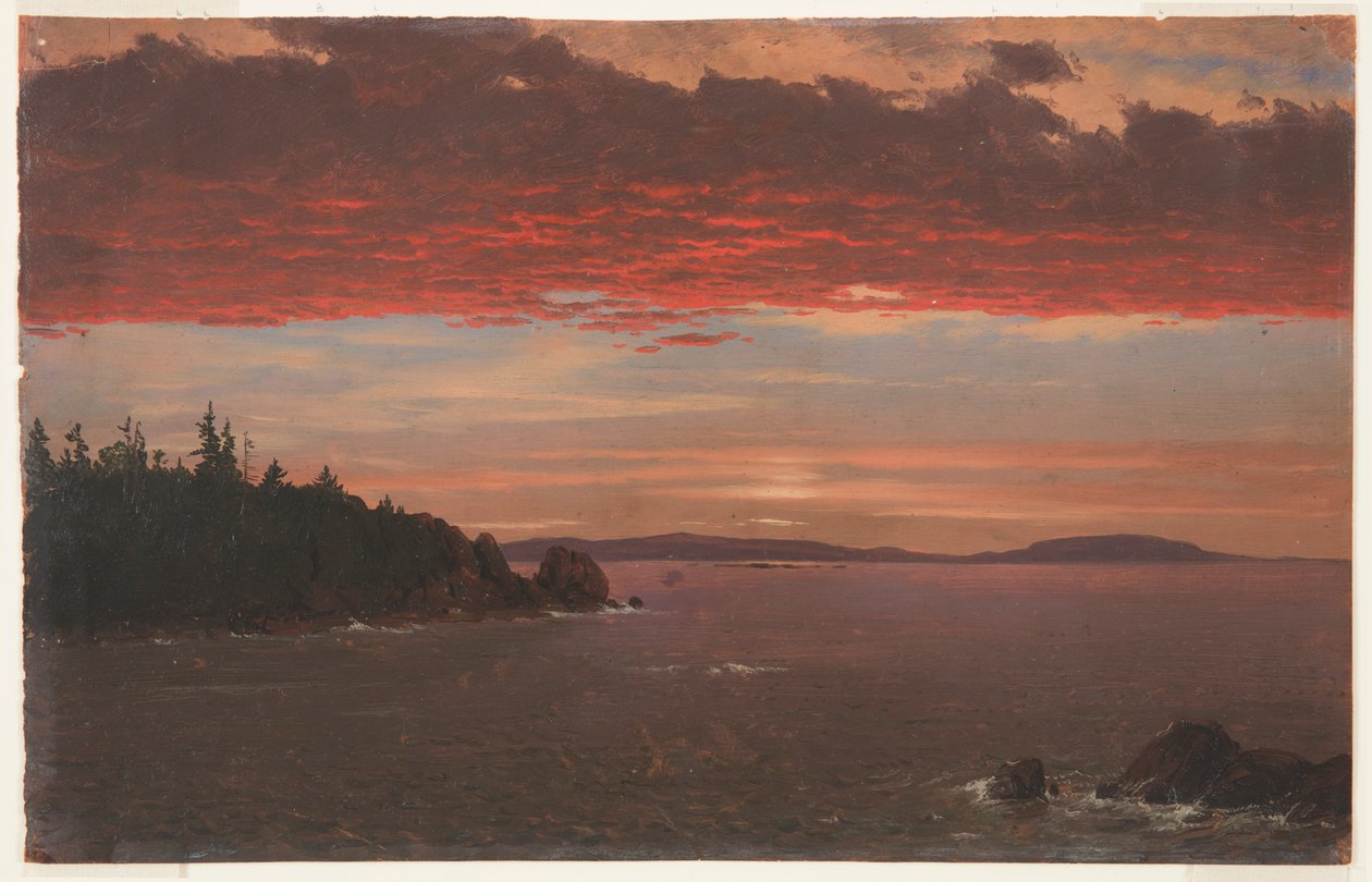 Półwysep Schoodic z Mount Desert o wschodzie słońca autorstwa Frederic Edwin Church