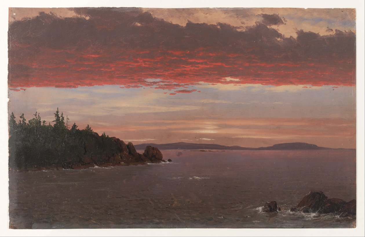 Półwysep Schoodic z Mount Desert o wschodzie słońca autorstwa Frederic Edwin Church