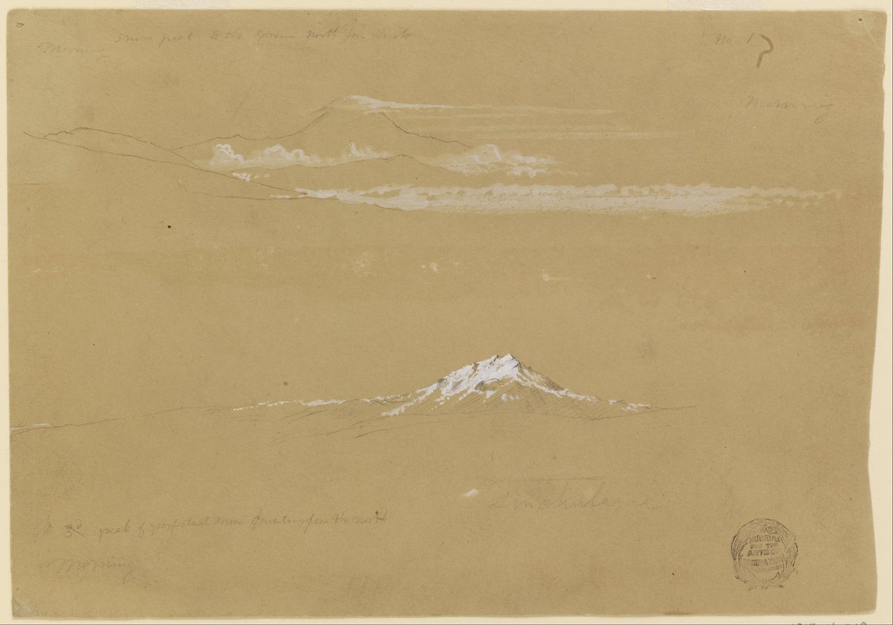 Sincholagua, poranek, ze Świątyni Słońca, Quito autorstwa Frederic Edwin Church