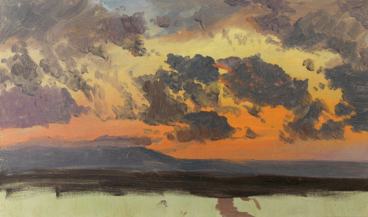 Niebo o zachodzie słońca, Jamajka, Indie Zachodnie autorstwa Frederic Edwin Church