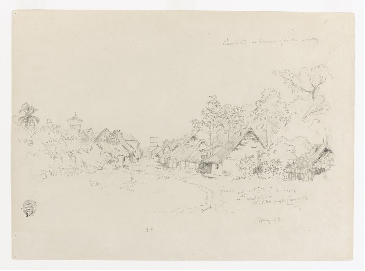 Ulica w Mompos, Kolumbia autorstwa Frederic Edwin Church