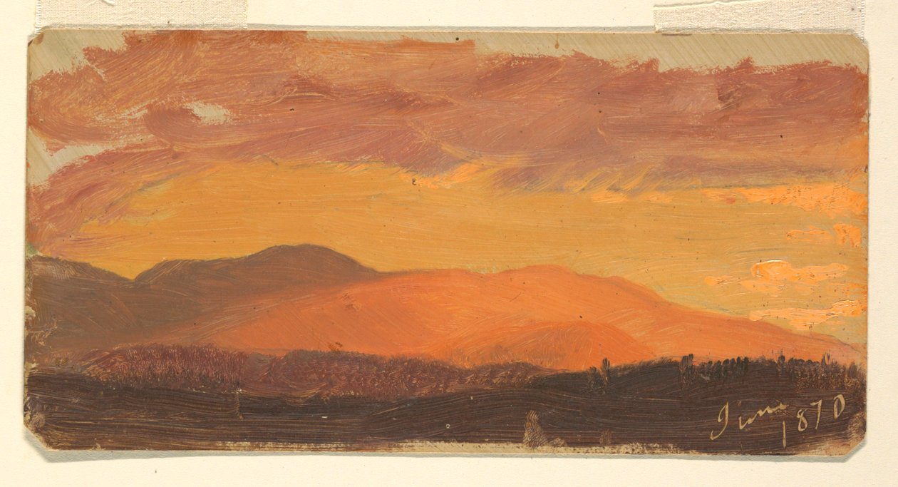 Zachód słońca, dolina rzeki Hudson autorstwa Frederic Edwin Church
