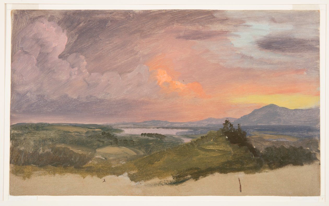 Zachód słońca w Dolinie Hudson autorstwa Frederic Edwin Church