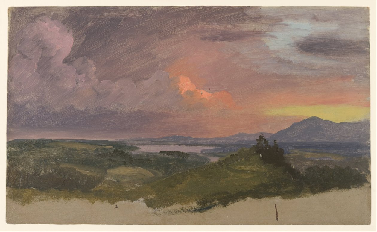 Zachód słońca w dolinie Hudson autorstwa Frederic Edwin Church