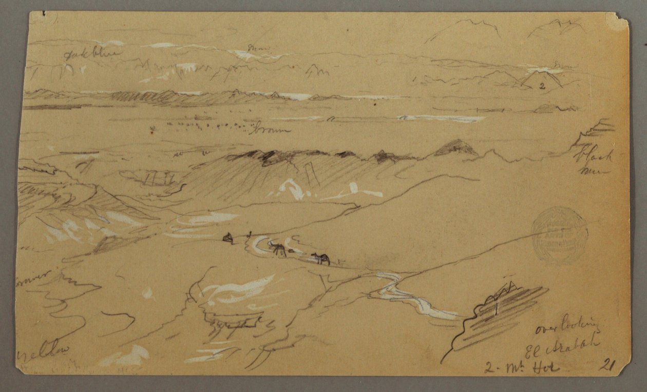 Widok na Wady el-Arabah autorstwa Frederic Edwin Church