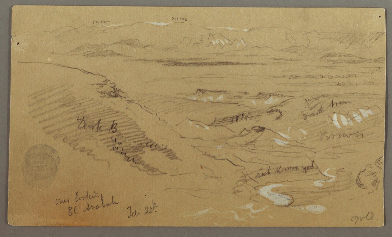 Widok na Wady el-Arabah autorstwa Frederic Edwin Church