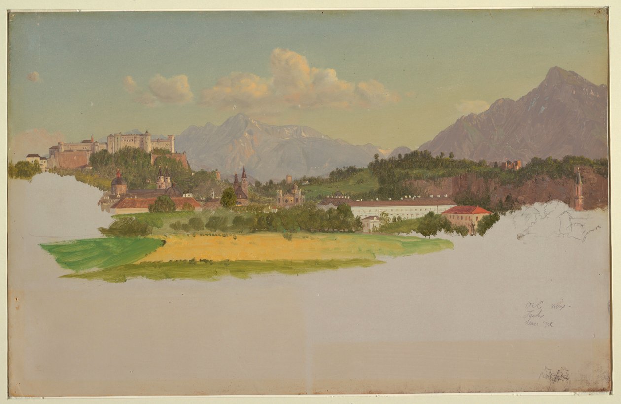 Widok na Salzburg autorstwa Frederic Edwin Church