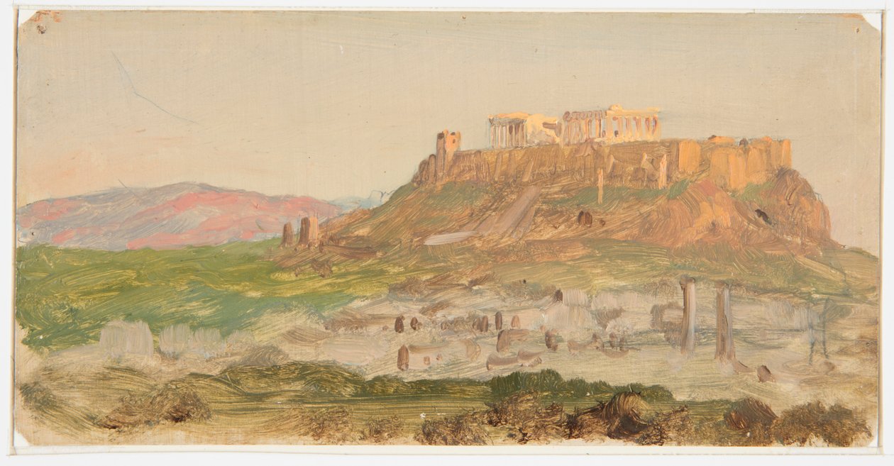 Widok na Akropol, wschód słońca autorstwa Frederic Edwin Church