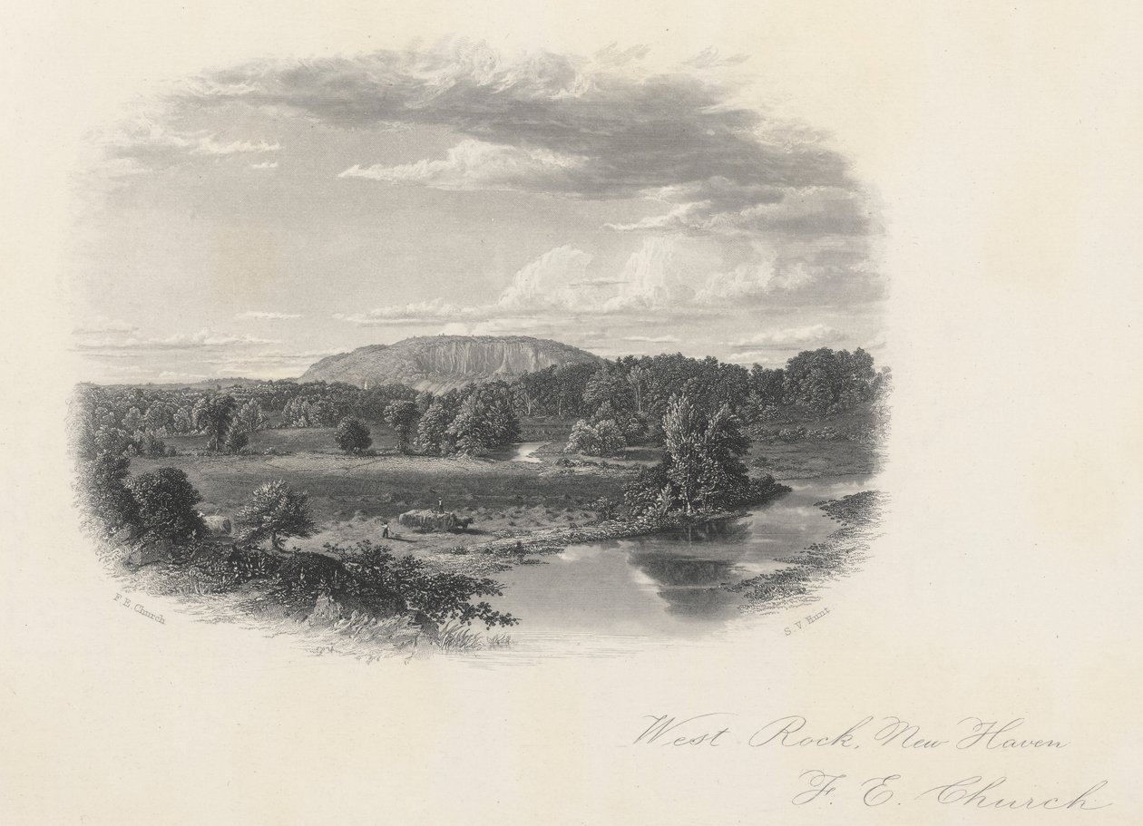 West Rock, New Haven autorstwa Frederic Edwin Church