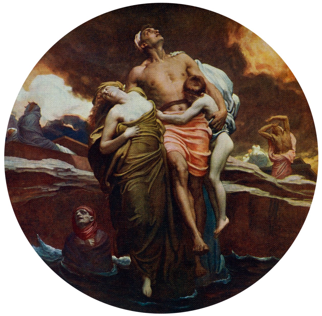 A morze wydało zmarłych, którzy w nim byli, wystawione w latach 1892, 1912. autorstwa Frederic Leighton