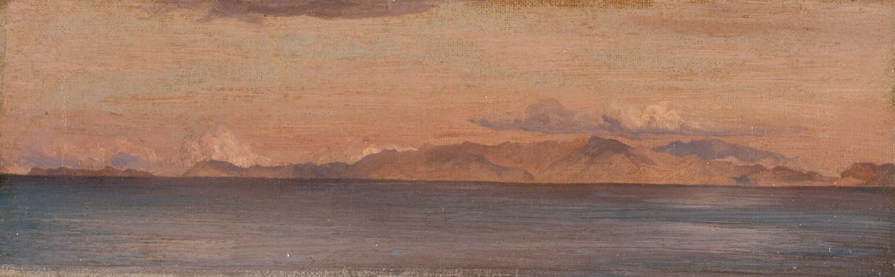 „Odległy widok na góry na Morzu Egejskim”, 1867 autorstwa Frederic Leighton