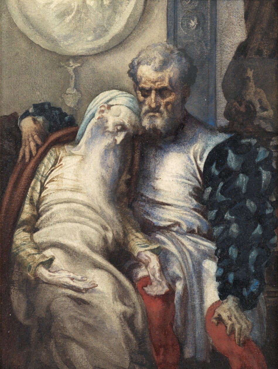 Michael Angelo opiekujący się swoim umierającym sługą autorstwa Frederic Leighton
