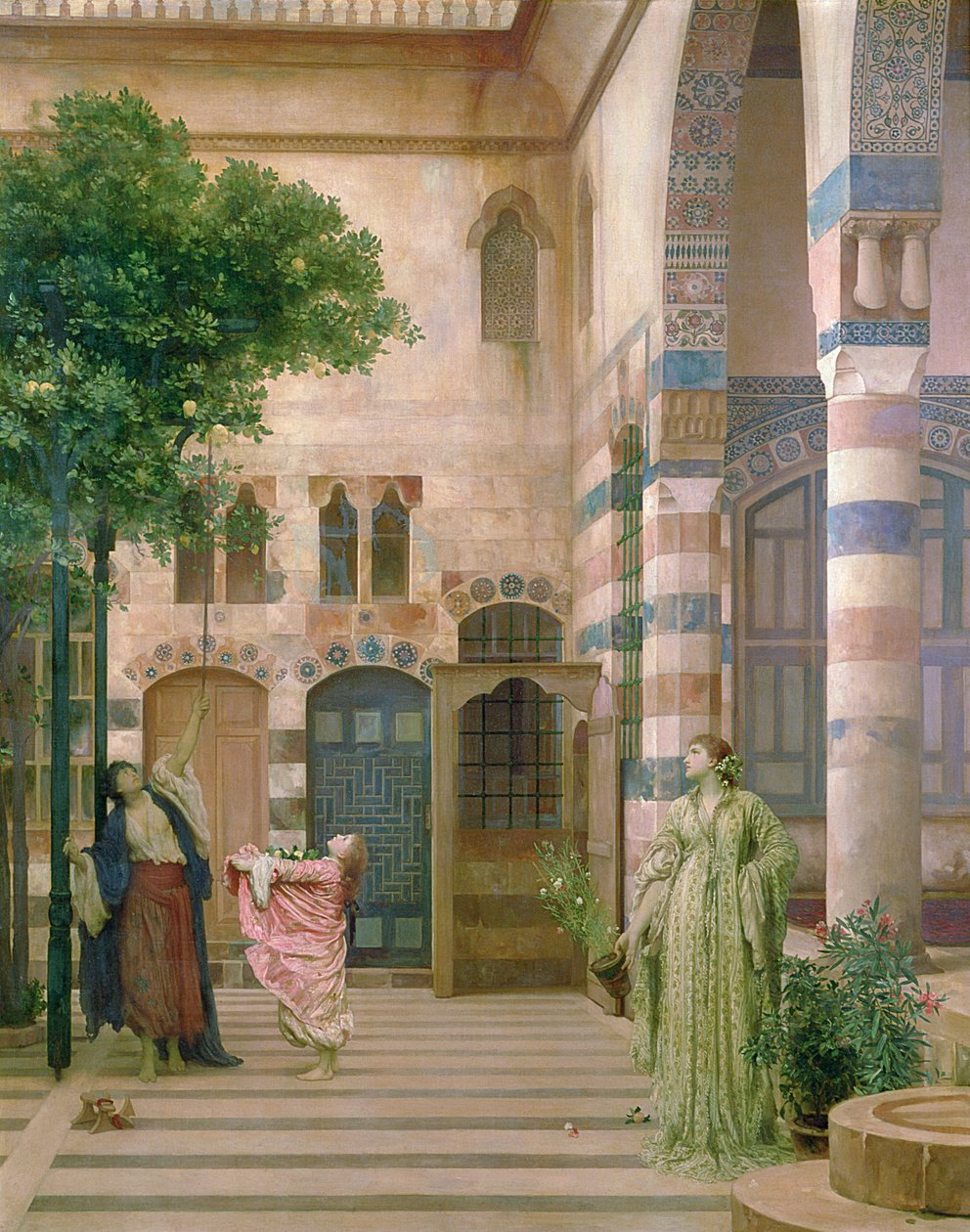Stary Damaszek, Dzielnica Żydowska lub Zbieranie Cytryn, ok. 1873-74 autorstwa Frederic Leighton