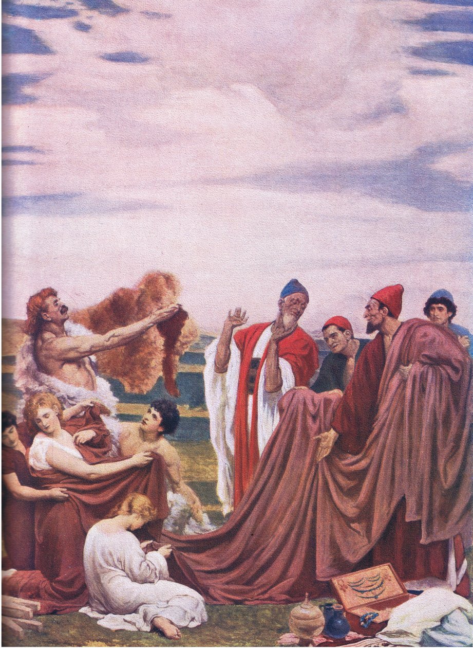 Feniccy handlowcy wybrzeża Wielkiej Brytanii (Color Litho) autorstwa Frederic Leighton