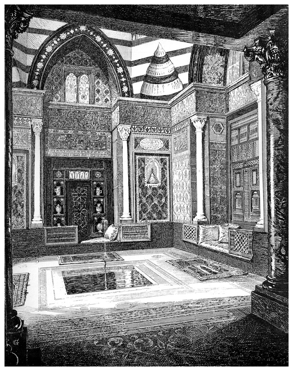 Sala Arabska, ok. 1880-1882 autorstwa Frederic Leighton