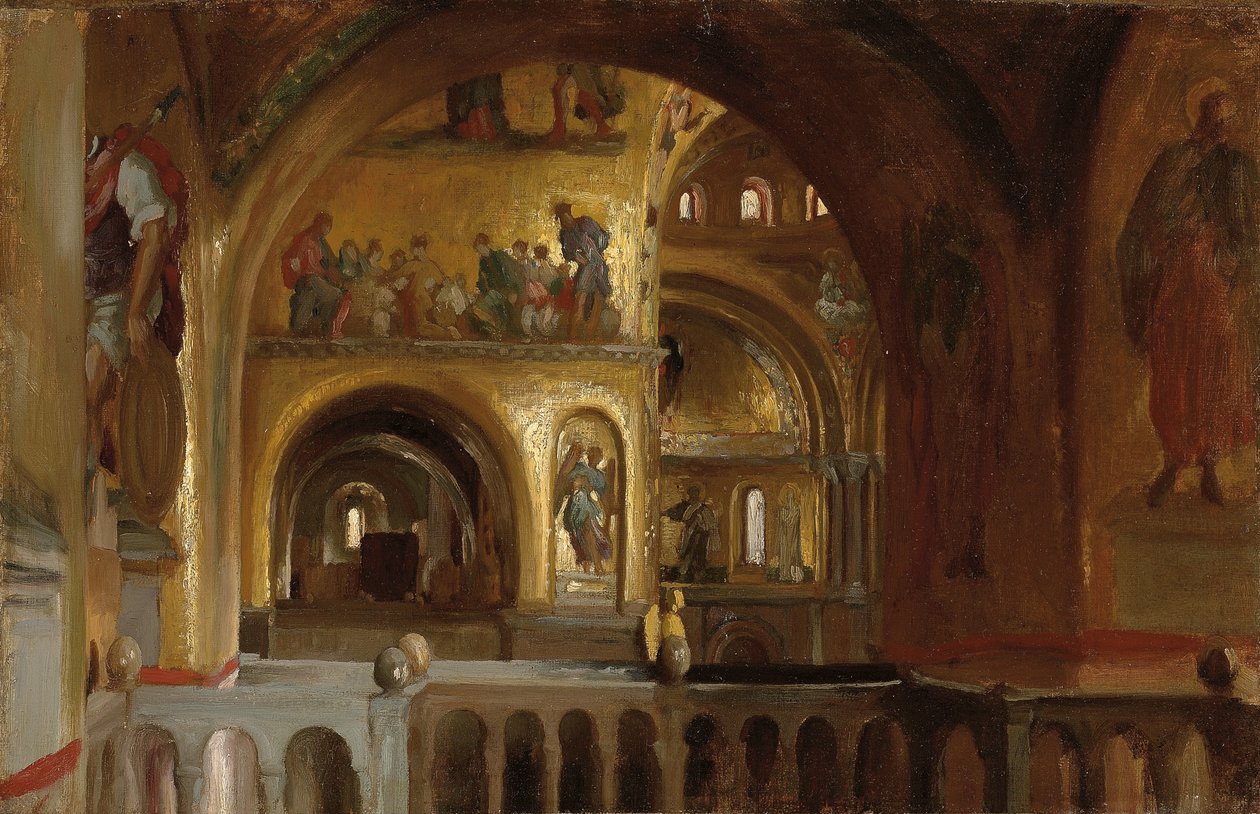 Wnętrze bazyliki św. Marka w Wenecji autorstwa Frederic Leighton