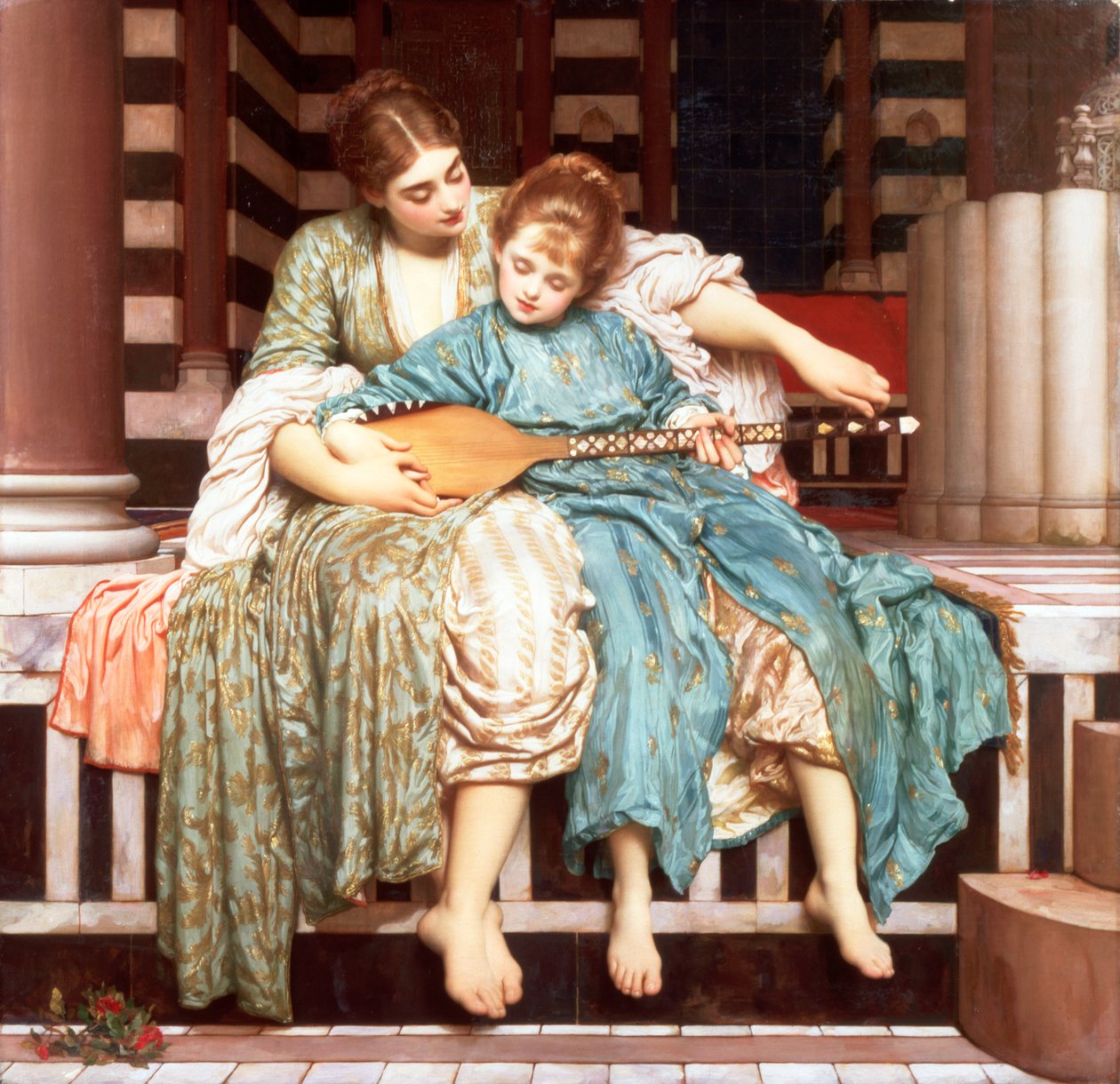 „Lekcja muzyki”, 1877 autorstwa Frederic Leighton