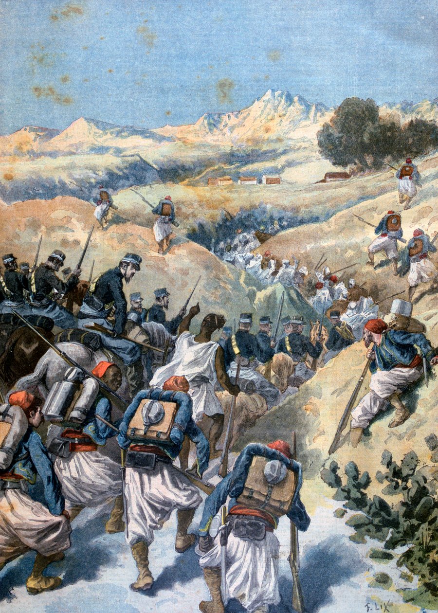 Bitwa z bandytami, Algieria, 1892 autorstwa Frederic Lix