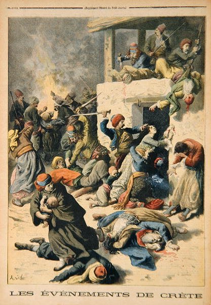 Wydarzenia z Krety, z „Le Petit Journal”, 26 lipca 1896 r. autorstwa Frederic Lix