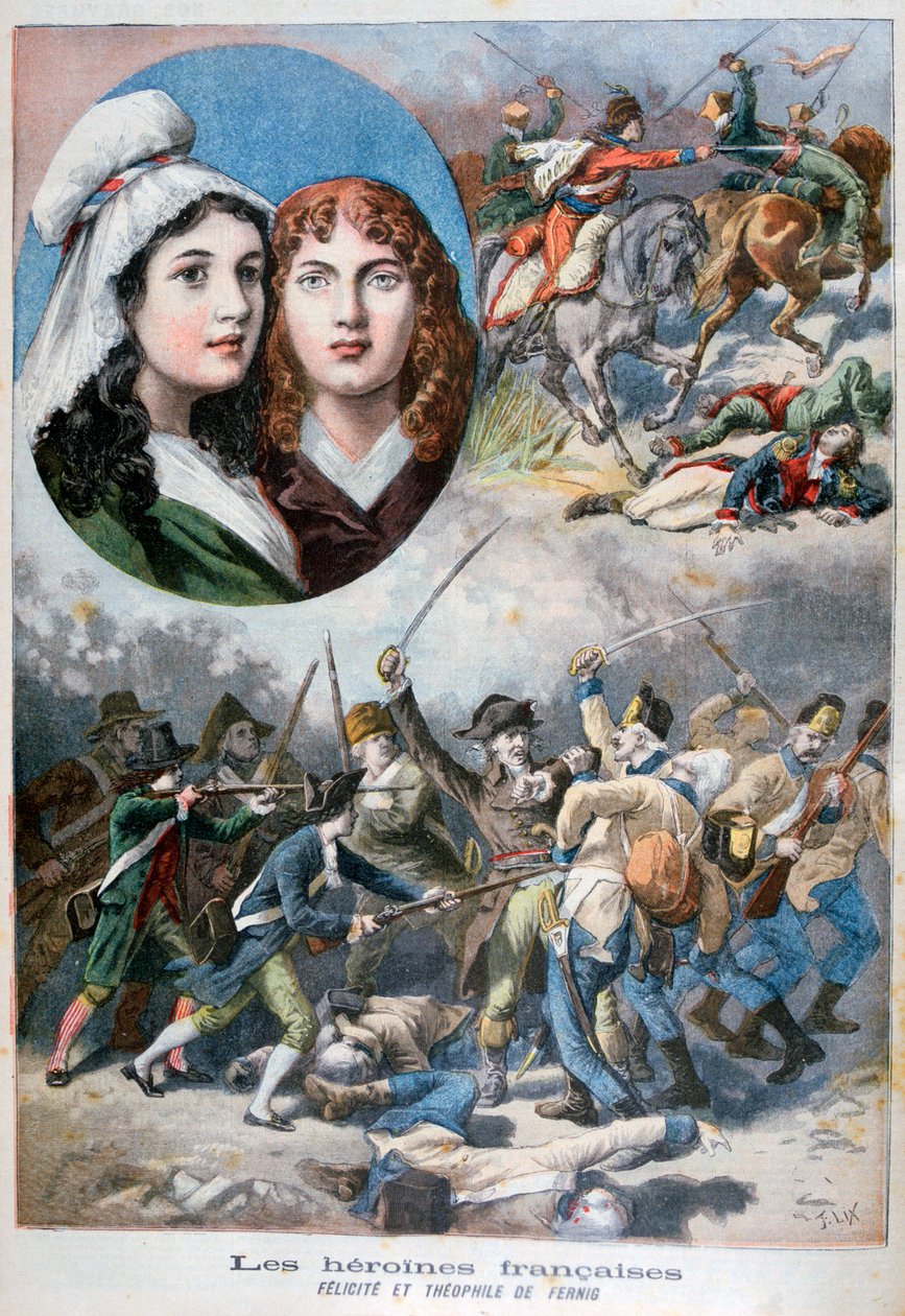 Felicyta i Teofil de Fernig, bohaterki francuskie, 1792, 1894 autorstwa Frederic Lix