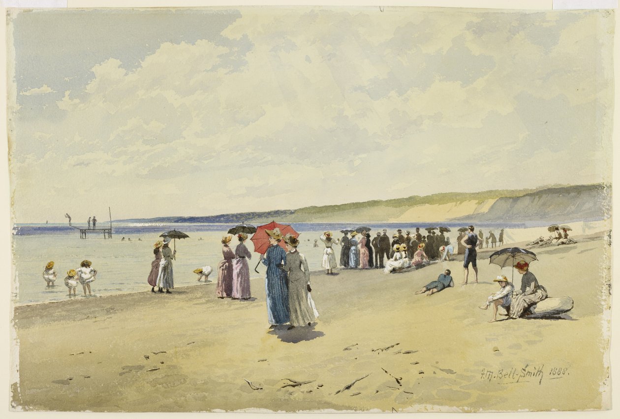 Plaża, 1888 (wc na papierze) autorstwa Frederic Marlett Bell Smith