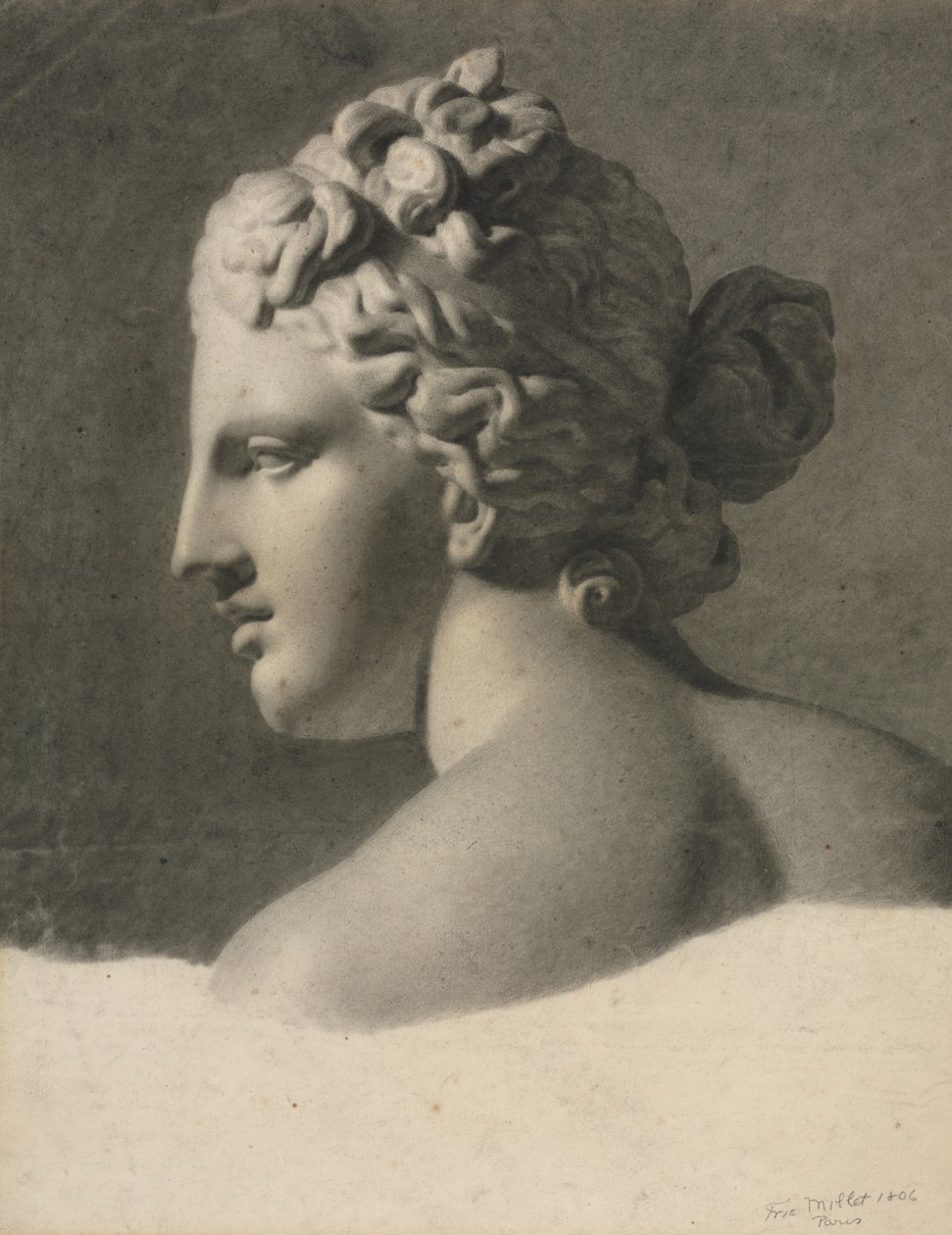 Studium odlewu gipsowego (a la bosse) autorstwa Frederic Millet