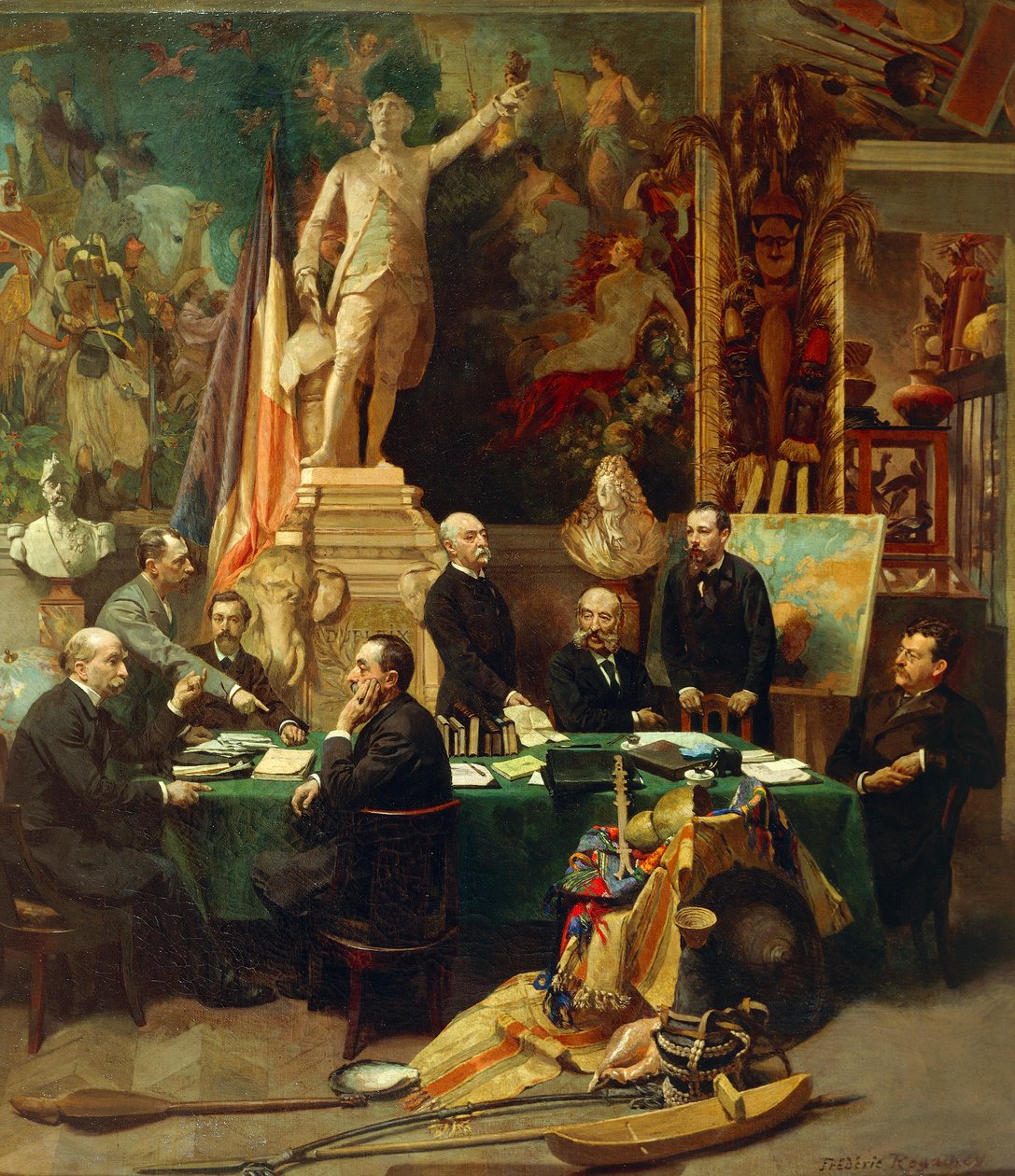 Jules Ferry przyjmujący delegatów z kolonii w listopadzie 1892 r., obraz Fryderyka Regameya (1849-1925). Francja autorstwa Frederic Regamey