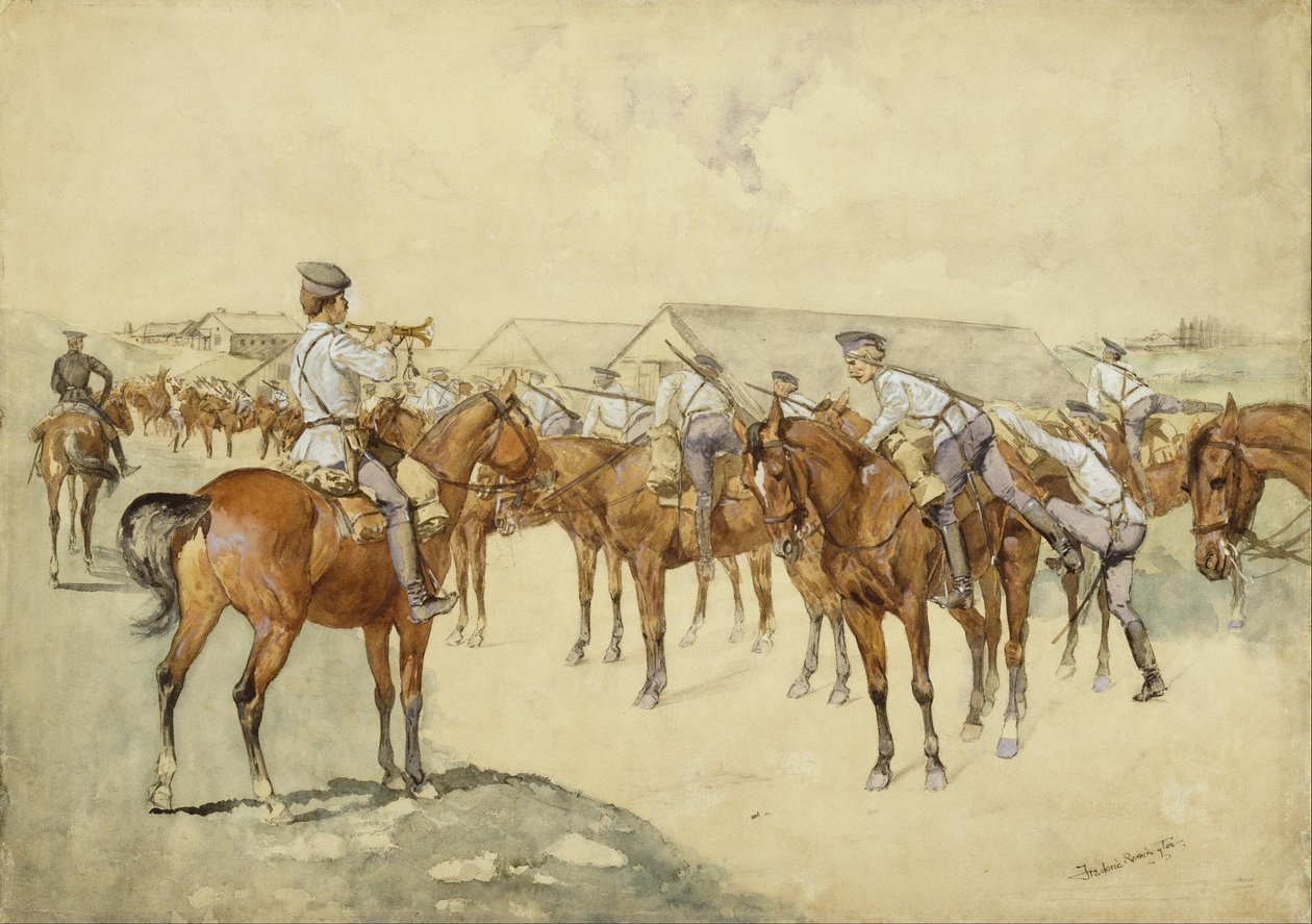 Wezwanie do broni autorstwa Frederic Remington