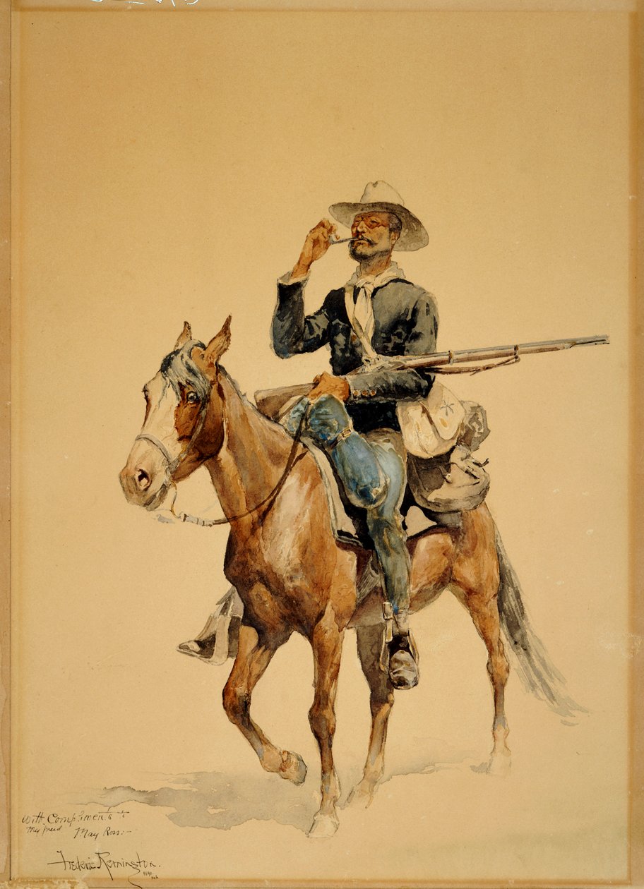 Konny piechota, 1890 autorstwa Frederic Remington