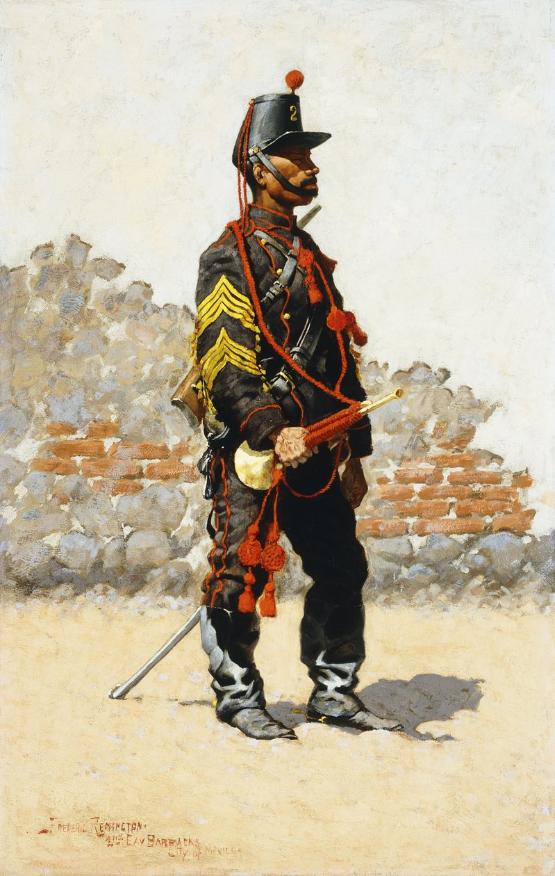 Trębacz kawalerii, 1889 autorstwa Frederic Remington