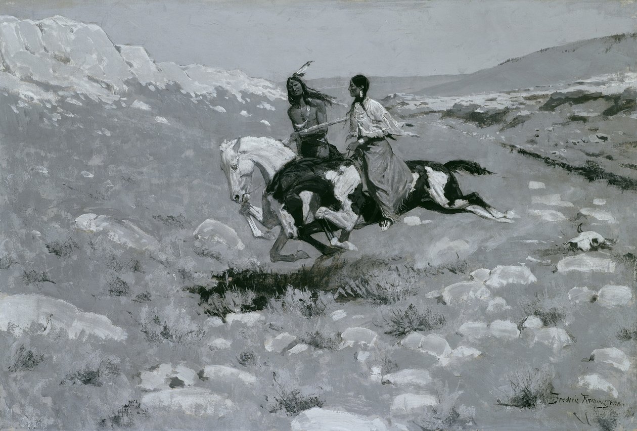 Ceremonia Najszybszego Konia, ok. 1900 autorstwa Frederic Remington