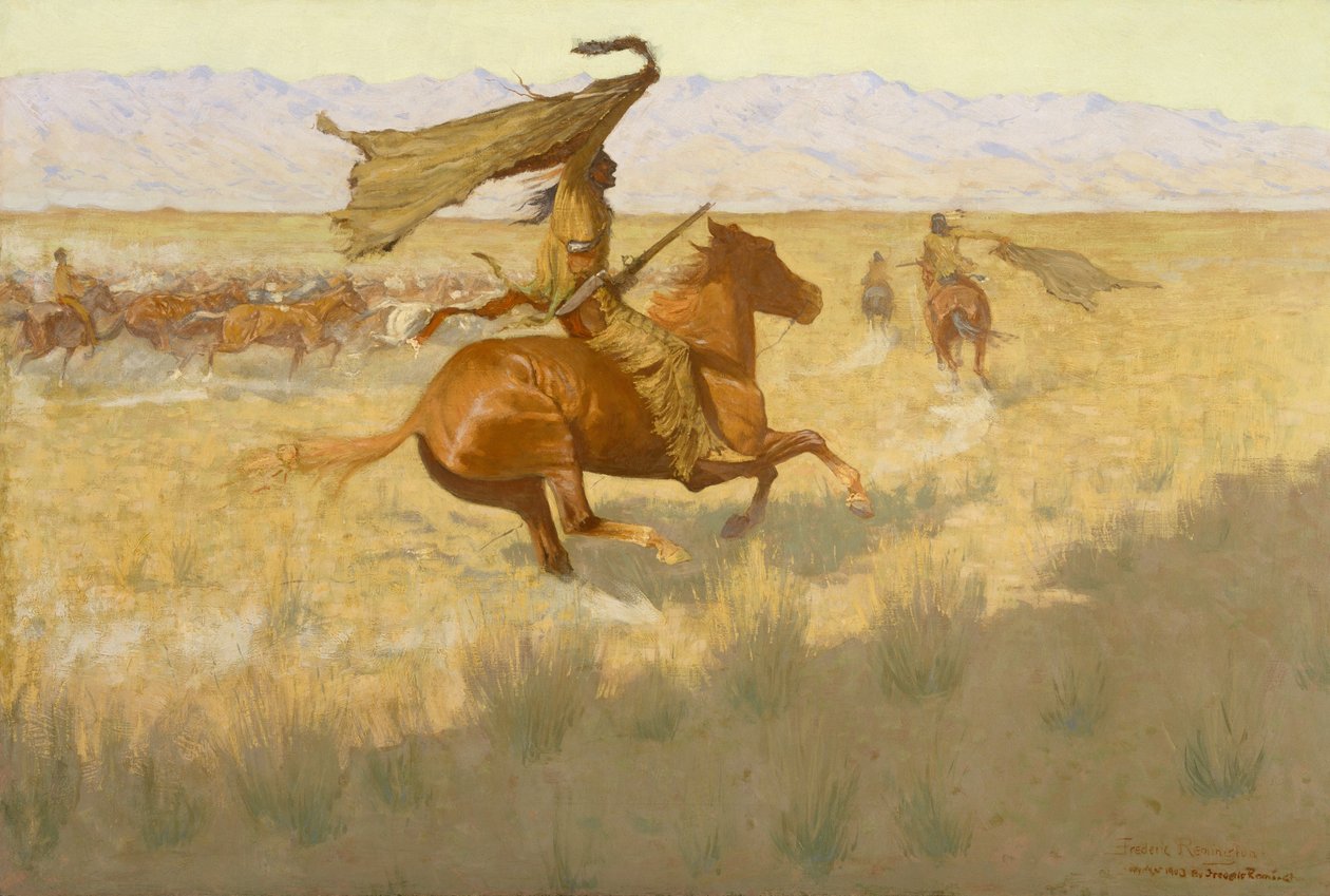 Zmiana właściciela (The Stampede; Złodzieje koni) autorstwa Frederic Remington