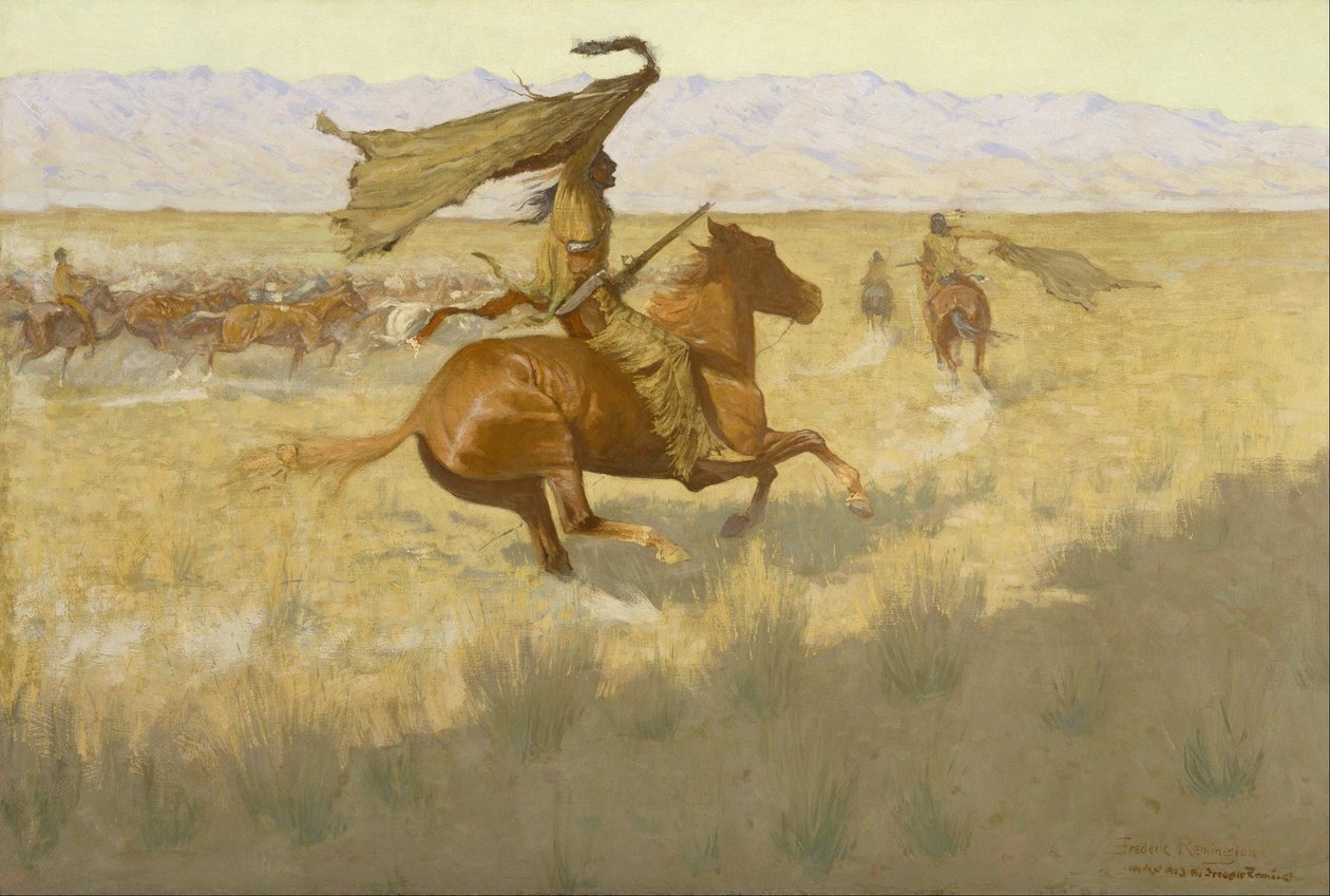 Zmiana właściciela (The Stampede; Złodzieje koni) autorstwa Frederic Remington