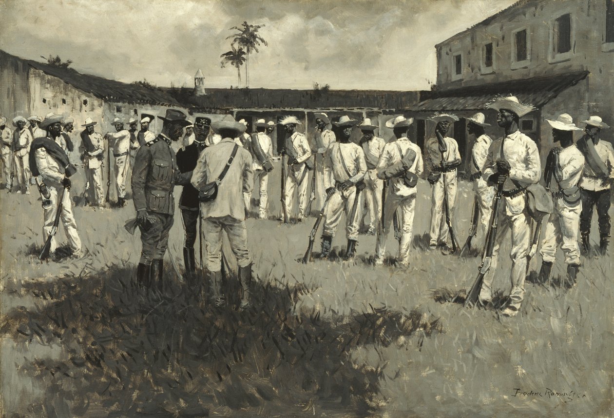 Rozwiązanie Armii Gomez, 1899 autorstwa Frederic Remington