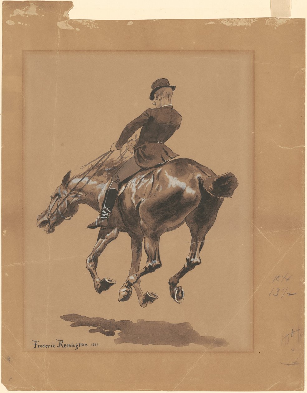 Na ścieżce ogłowia, Central Park, Nowy Jork autorstwa Frederic Remington