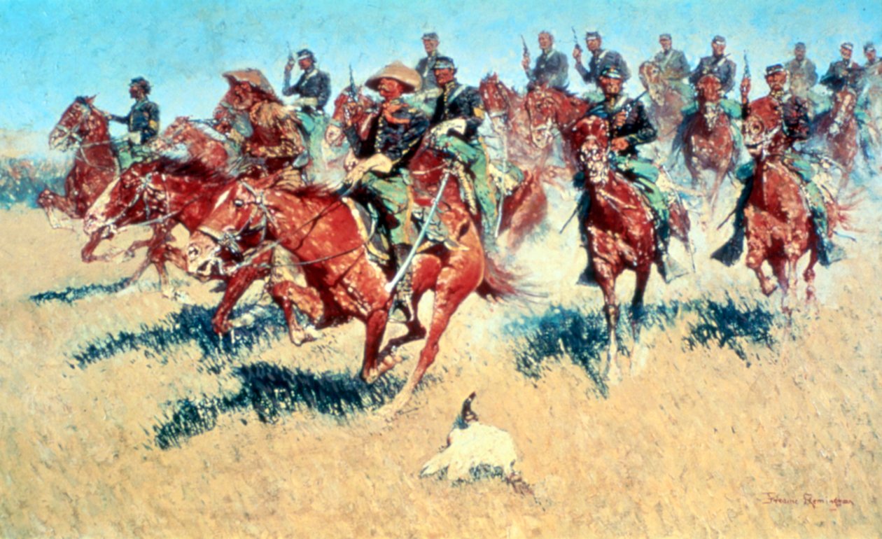 Na równinach południowych, 1907 autorstwa Frederic Remington