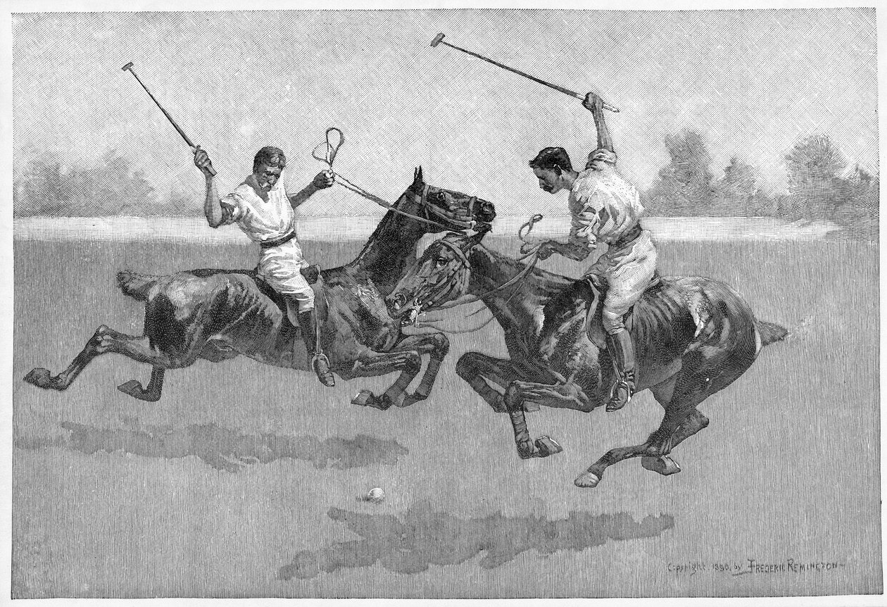 Gracze polo autorstwa Frederic Remington