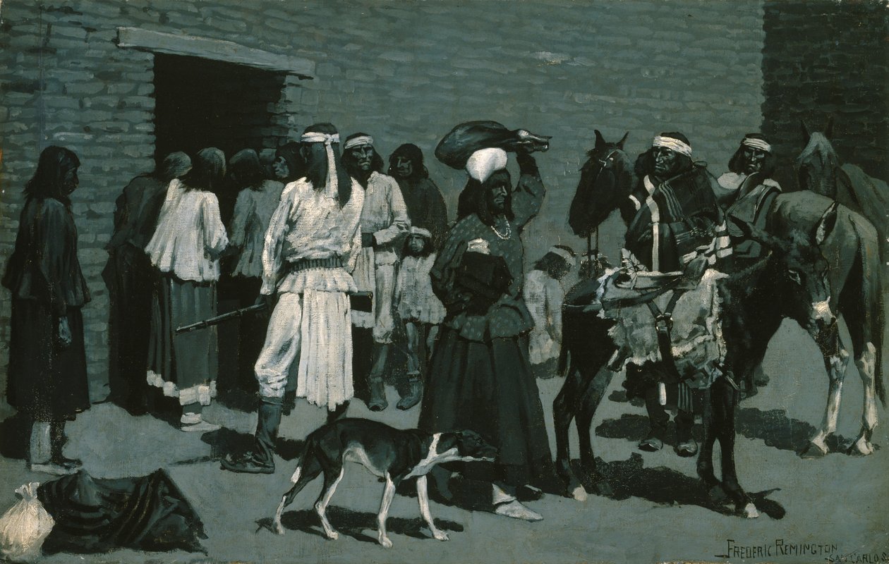 Wioska indiańska autorstwa Frederic Remington