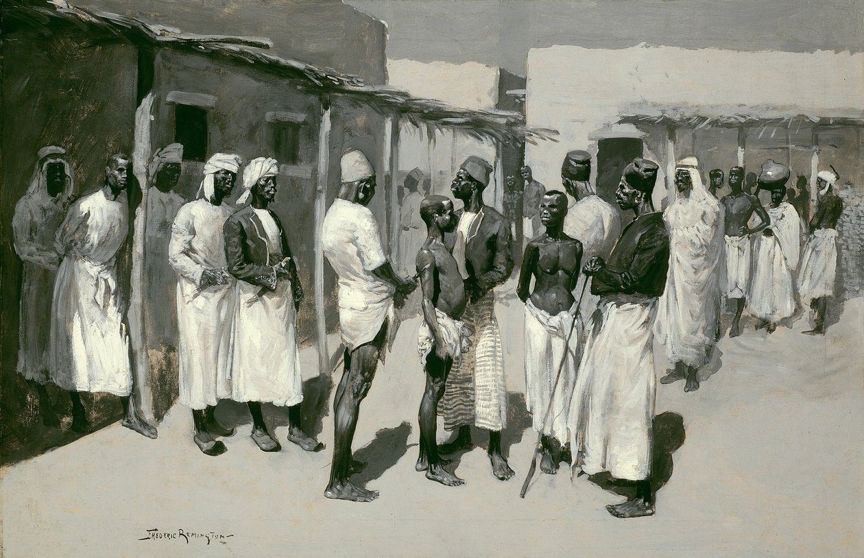 Targ niewolników autorstwa Frederic Remington