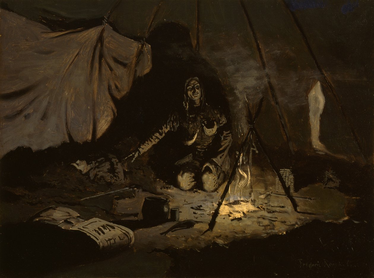 Suche liście przetrwały dłużej niż ona autorstwa Frederic Remington