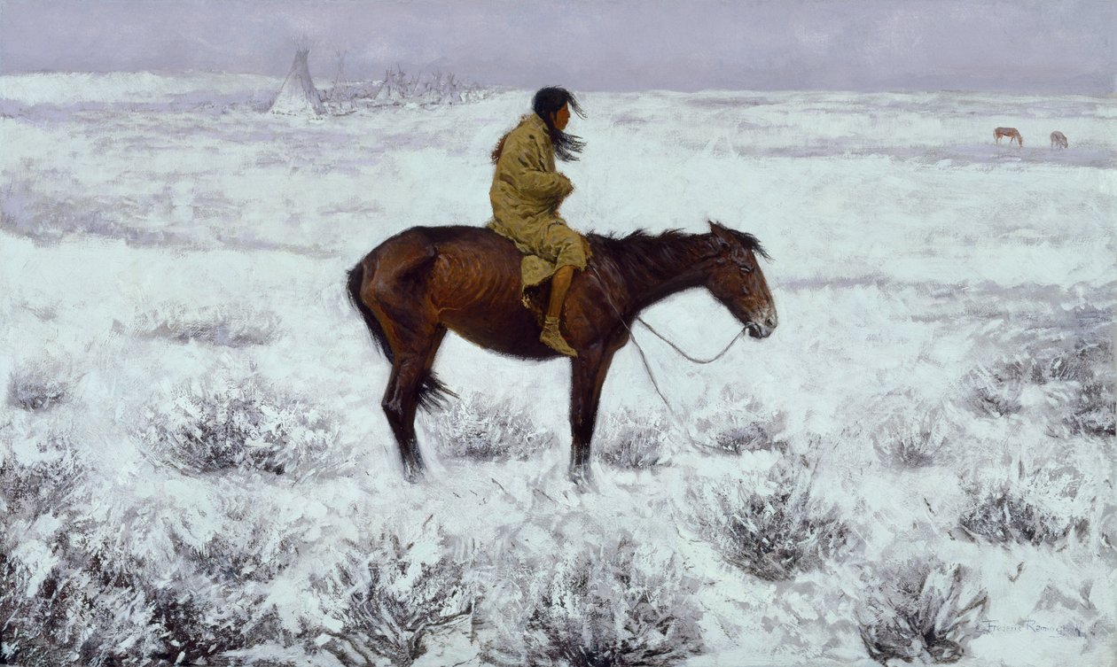 Herd Boy, ok. 1905 (olej na płótnie) autorstwa Frederic Remington