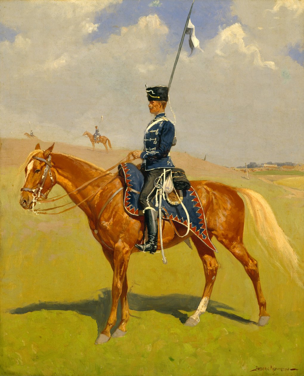 Huzar (prywat huzarów: niemiecki huzar) 1892-93 autorstwa Frederic Remington